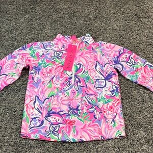Lilly Pulitzer Kids Rash Guard - Pink, Purple, and Green Floral
